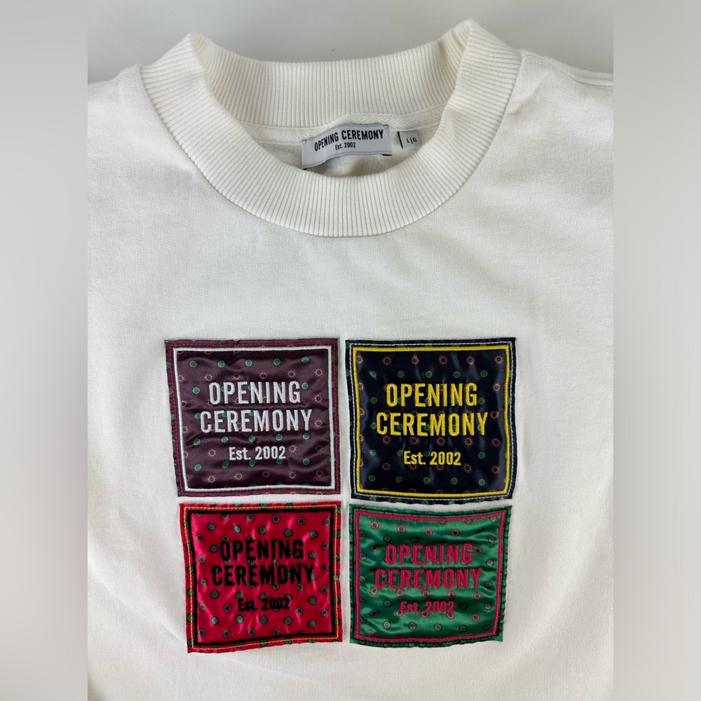 Opening Ceremony Medallion Patchwork Sweatshirt. … - image 3